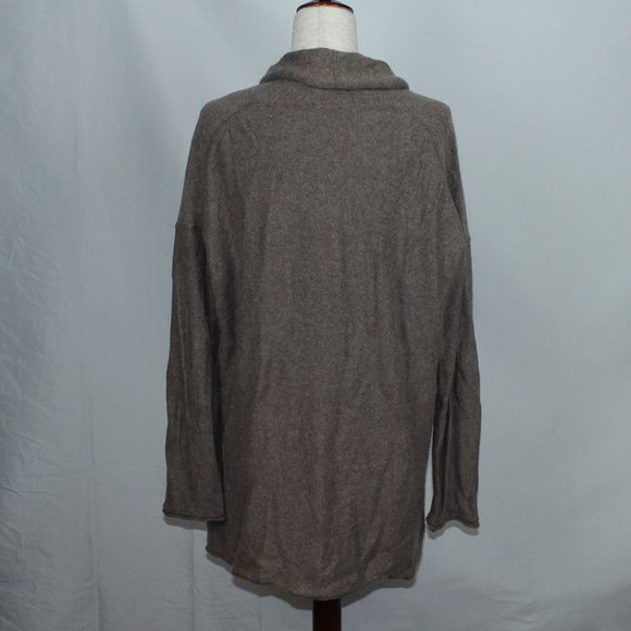 EUC H&M Heather Brown Open Front Shawl-Collared Cardigan Size M - Picture 2 of 2